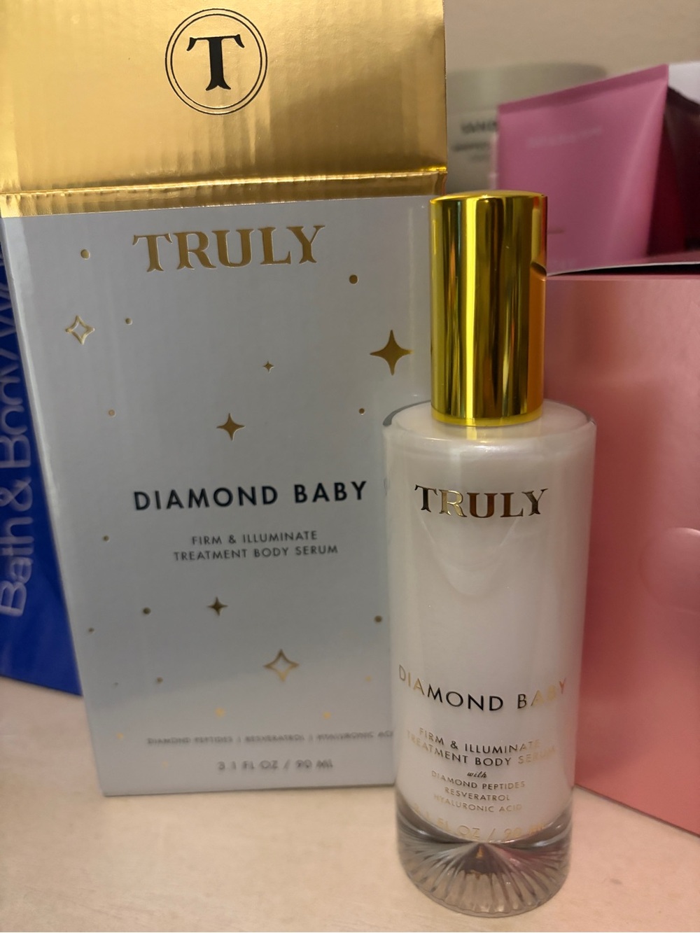 TRULY Diamond Baby Firm & Illuminate Treatment Body Serum - Gold & Pearl White
